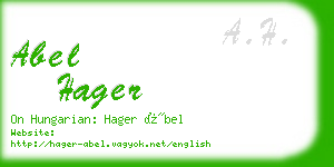 abel hager business card